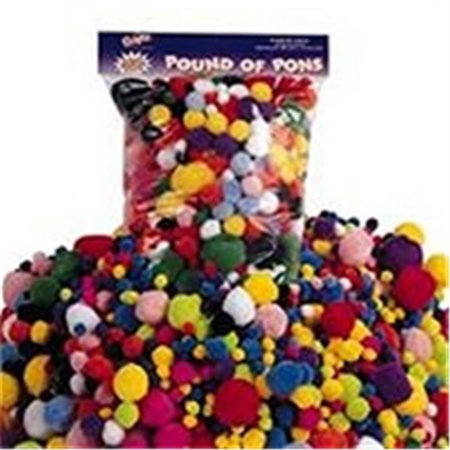 ART SUPPLIES 0.5 In. Glitter Puffy Poms- 80 Piece, 80PK 8116P